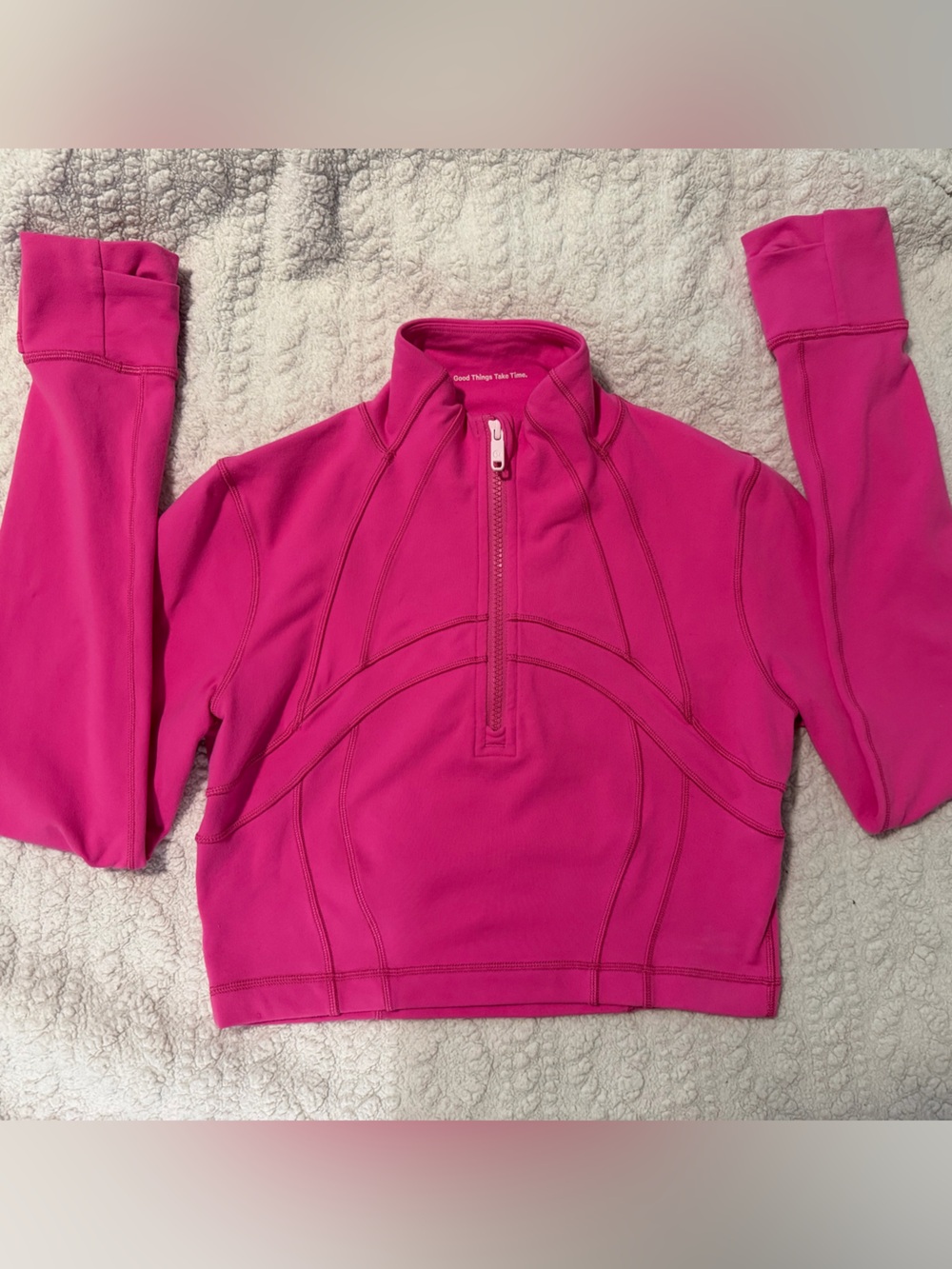 lululemon athletica Fuchsia Pink Quarter-Zip Active Top